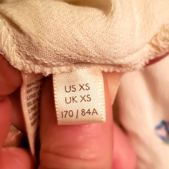 Free People Tate Floral Print Flowy Mini Dress Soft Flutter Sleeve NWT - Picture 14 of 14